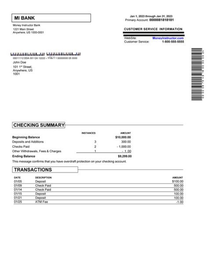 What does EMS mean on bank statement?