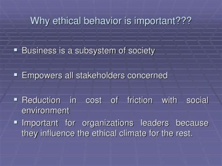 Why is ethical behavior important to business?